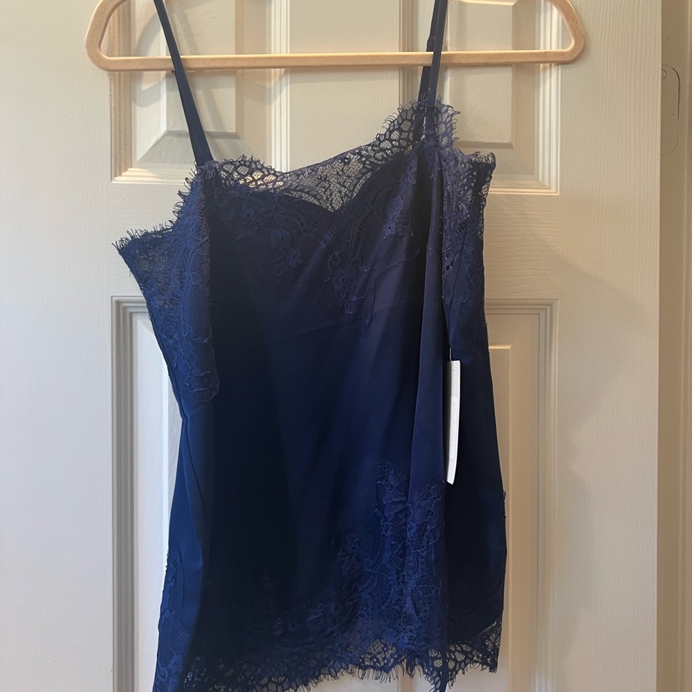 navy womens lace cami new with tags originally $45